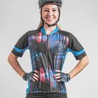 Camisa Ciclista Poker Jewel II Manga Curta Feminina