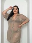 Camisa com botão CAMISAO saida de praia PLUS SIZE Quimono