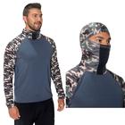Camisa com Proteção Uv 50 com Touca Ninja Premium Ideal Para Pesca e Esportes