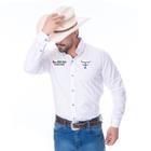 Camisa Competição Masculina Manga Longa Texas Farm - Cp007 - Branco/ Marinho