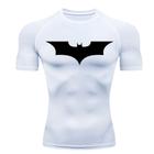 Camisa Compressão Batman Manga Curta Treino Academia Rash Guard