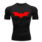 Camisa Compressão Batman Manga Curta Treino Academia Rash Guard - INPULSE