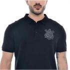 Camisa Corinthians Polo Preta All Black Masculina Coimbra