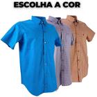 Camisa Country Masculina Texas Farm Manga Curta Xadrez - Escolha a cor