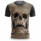 Camisa de Caveira Masculina Estampada 3D Camiseta Casual Skull