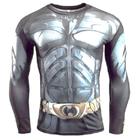 Camisa de Compressão Batman o Cavaleiro das Trevas Tam Asian 3XL (GG) Manga Longa Ts Rock Heroes - Tread Sports