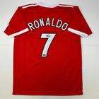 Camisa de futebol autografada por fax Cristiano Ronaldo Man Utd