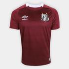 Camisa de Goleiro Santos 22/23 s/n Torcedor Umbro Masculina - Vinho+Branco