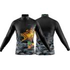 Camisa de Pesca Masculina Manga Longa Proteção Uv50 +