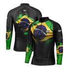 Camisa de Pesca Proteção Solar UV Premium Brasil 1 - Mar Negro