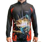 Camisa de Pesca Proteção Solar UV Tucunaré Isca Branca - Oficial da Pesca P