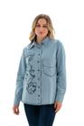 Camisa Feminina Arauto Oversize Bordado Frontal