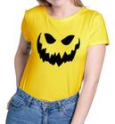 Camisa Feminina Baby Look Halloween Abóbora Novidade 100% Algodão