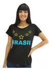 Camisa Feminina Brasil Hexa Copa Do Mundo Linha Torcedor