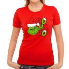 Camisa Feminina Grinch Hohoho Baby Look T-Shirt Feliz Natal