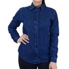 Camisa Feminina Recuzza Jeans Azul Escuro - 1062