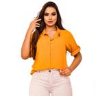 Camisa Feminina Social Chamise Luxo Premium Blogueira Lisas Botão