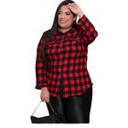 Camisa Feminina Xadrez para Festas Juninas e Country