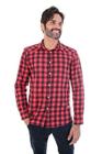 Camisa Flanela Slim Fit Xadrez Vermelho/Preto