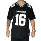 Camisa Futebol Americano M10 Plus San Francisco 16 Preto