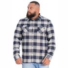 Camisa Gangster Flanela Xadrez Plus Size Masculina - 0017