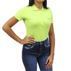 Camisa Gola Polo Feminina Verde Limão Tassa 33249