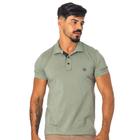 Camisa Gola Polo Masculina Algodão Com Punho Manga Curta