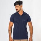 Camisa Gola Polo Masculina Piquet Lisa Manga Curta Com Punho