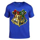 Camisa Harry Potter Hogwarts Escola Magias 100% Algodão Adulto