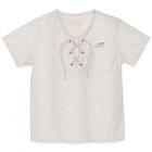 Camisa Infantil Bata Off White Charpey Manga Curta Em Linho Macio Menino