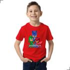 Camisa Infantil Corujita Largatixo Pj Desenho Masks Herois