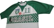 camisa infantil do Brasil hexa estampa multicolorida algodão com variedades de tamanhos 6 a 16 anos