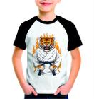 Camisa Infantil Estampada Estampa Criativa Tigre Karate Judo