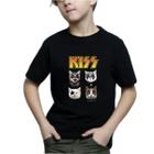Camisa Infantil Kiss Cat Street Hard Rock 1973 Turne Gatinho