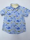 Camisa Infantil Masculina Estampa Fundo do Mar Azul