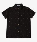 Camisa Infantil Masculina Gola Dupla Trick Nick Preto