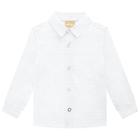 Camisa Infantil Masculina Milon em Tecido Maquinetado cor Branca