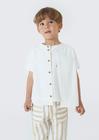 Camisa Infantil Menino Toddler Com Linho E Gola Portuguesa