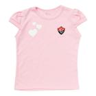 Camisa Infantil Vitória BA Baby Look Rosa Oficial - Torcida Baby