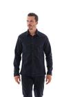 Camisa Jeans Masculina Arauto Slim Black Marmorizado