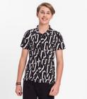 Camisa Juvenil Masculina Em Meia Malha Minty Preto