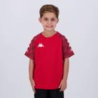 Camisa Kappa Raglany Juvenil Vermelha