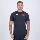 Camisa Kappa Vasco Supporter Stripe Preta e Branca