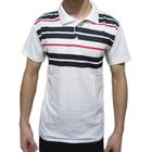 Camisa listrada gola polo masculina