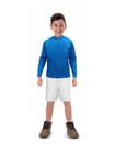 Camisa Longa Infantil Moda Praia Uv 50 Térmica Azul Turquesa