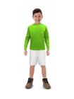 Camisa Longa Infantil Moda Praia Uv 50 Térmica Verão Verde Neon