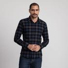 Camisa Manga Longa Docthos Slim Flanela Xadrez