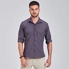 Camisa Manga Longa Docthos Slim Tricoline C/ Elastano  Liso