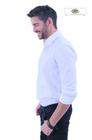 Camisa masculina Branca Social manga Longa Luxo Slim