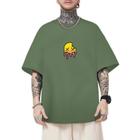 Camisa Masculina Estampa Smile Oversized Moda Streetwear Confortável Da Hora Top Lançamento